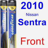 Front Wiper Blade Pack for 2010 Nissan Sentra - Hybrid