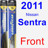 Front Wiper Blade Pack for 2011 Nissan Sentra - Hybrid