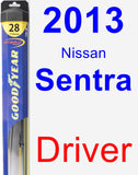 Driver Wiper Blade for 2013 Nissan Sentra - Hybrid