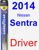 Driver Wiper Blade for 2014 Nissan Sentra - Hybrid