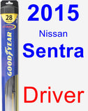 Driver Wiper Blade for 2015 Nissan Sentra - Hybrid