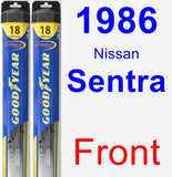 Front Wiper Blade Pack for 1986 Nissan Sentra - Hybrid