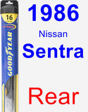 Rear Wiper Blade for 1986 Nissan Sentra - Hybrid