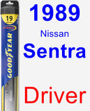 Driver Wiper Blade for 1989 Nissan Sentra - Hybrid