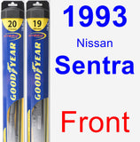 Front Wiper Blade Pack for 1993 Nissan Sentra - Hybrid