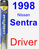 Driver Wiper Blade for 1998 Nissan Sentra - Hybrid