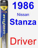 Driver Wiper Blade for 1986 Nissan Stanza - Hybrid