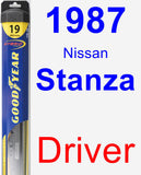 Driver Wiper Blade for 1987 Nissan Stanza - Hybrid