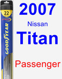 Passenger Wiper Blade for 2007 Nissan Titan - Hybrid