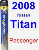 Passenger Wiper Blade for 2008 Nissan Titan - Hybrid