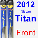 Front Wiper Blade Pack for 2012 Nissan Titan - Hybrid