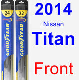 Front Wiper Blade Pack for 2014 Nissan Titan - Hybrid