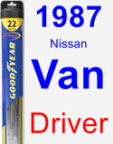 Driver Wiper Blade for 1987 Nissan Van - Hybrid