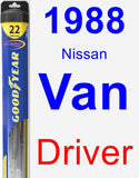 Driver Wiper Blade for 1988 Nissan Van - Hybrid