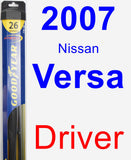 Driver Wiper Blade for 2007 Nissan Versa - Hybrid