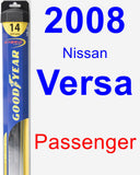 Passenger Wiper Blade for 2008 Nissan Versa - Hybrid