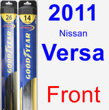 Front Wiper Blade Pack for 2011 Nissan Versa - Hybrid