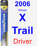 Driver Wiper Blade for 2006 Nissan X-Trail - Hybrid