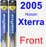 Front Wiper Blade Pack for 2005 Nissan Xterra - Hybrid