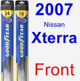 Front Wiper Blade Pack for 2007 Nissan Xterra - Hybrid