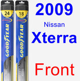 Front Wiper Blade Pack for 2009 Nissan Xterra - Hybrid