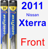 Front Wiper Blade Pack for 2011 Nissan Xterra - Hybrid