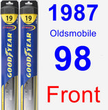 Front Wiper Blade Pack for 1987 Oldsmobile 98 - Hybrid