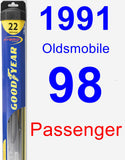 Passenger Wiper Blade for 1991 Oldsmobile 98 - Hybrid