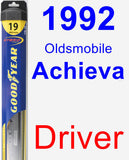 Driver Wiper Blade for 1992 Oldsmobile Achieva - Hybrid