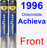 Front Wiper Blade Pack for 1996 Oldsmobile Achieva - Hybrid