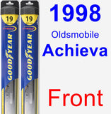 Front Wiper Blade Pack for 1998 Oldsmobile Achieva - Hybrid