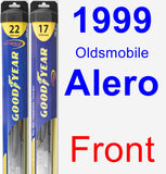 Front Wiper Blade Pack for 1999 Oldsmobile Alero - Hybrid