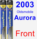 Front Wiper Blade Pack for 2003 Oldsmobile Aurora - Hybrid