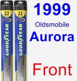 Front Wiper Blade Pack for 1999 Oldsmobile Aurora - Hybrid