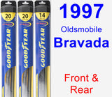 Front & Rear Wiper Blade Pack for 1997 Oldsmobile Bravada - Hybrid