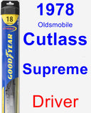 Driver Wiper Blade for 1978 Oldsmobile Cutlass Supreme - Hybrid