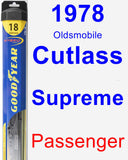 Passenger Wiper Blade for 1978 Oldsmobile Cutlass Supreme - Hybrid