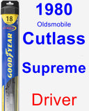 Driver Wiper Blade for 1980 Oldsmobile Cutlass Supreme - Hybrid