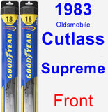 Front Wiper Blade Pack for 1983 Oldsmobile Cutlass Supreme - Hybrid