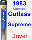 Driver Wiper Blade for 1983 Oldsmobile Cutlass Supreme - Hybrid