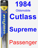 Passenger Wiper Blade for 1984 Oldsmobile Cutlass Supreme - Hybrid