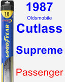 Passenger Wiper Blade for 1987 Oldsmobile Cutlass Supreme - Hybrid