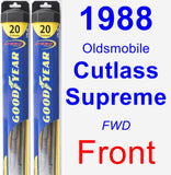 Front Wiper Blade Pack for 1988 Oldsmobile Cutlass Supreme - Hybrid