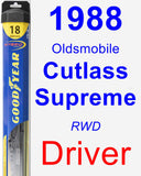 Driver Wiper Blade for 1988 Oldsmobile Cutlass Supreme - Hybrid