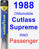 Passenger Wiper Blade for 1988 Oldsmobile Cutlass Supreme - Hybrid