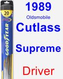 Driver Wiper Blade for 1989 Oldsmobile Cutlass Supreme - Hybrid