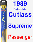 Passenger Wiper Blade for 1989 Oldsmobile Cutlass Supreme - Hybrid