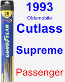 Passenger Wiper Blade for 1993 Oldsmobile Cutlass Supreme - Hybrid