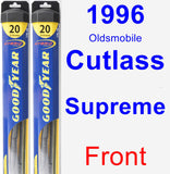 Front Wiper Blade Pack for 1996 Oldsmobile Cutlass Supreme - Hybrid