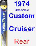 Rear Wiper Blade for 1974 Oldsmobile Custom Cruiser - Hybrid